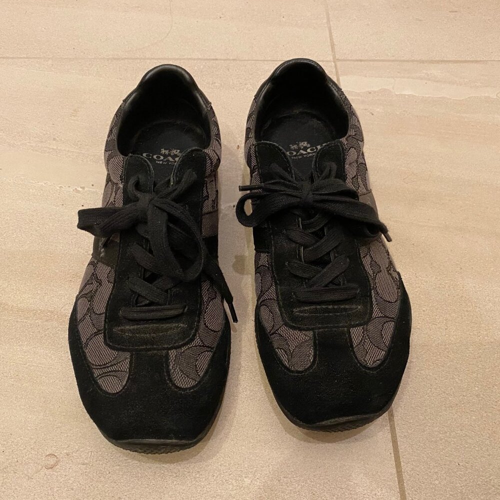 Coach BLK Signature canvas/suede sneakers 6.5